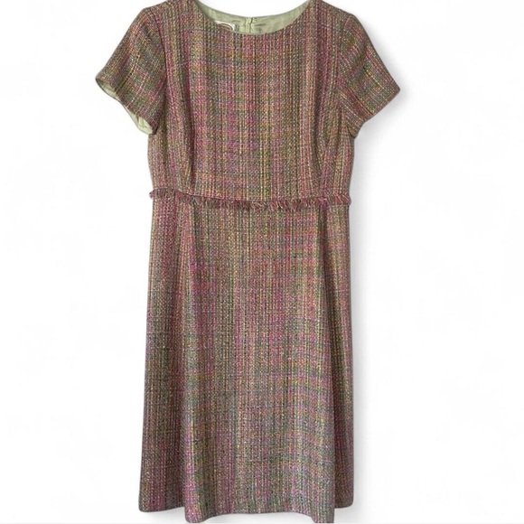 Talbots Dresses & Skirts - Talbots Vintage Tweed Dress Multicolor Silk Rayon Blend Small 6